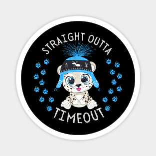 Straight Outta Timeout Cute and Smart Cookie Sweet little tiger cute baby outfit Magnet